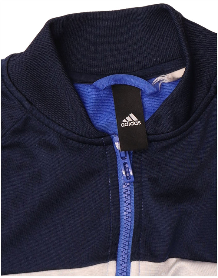 Adidas Mens Tracksuit Top Jacket Médio Azul Marinho Colorblock