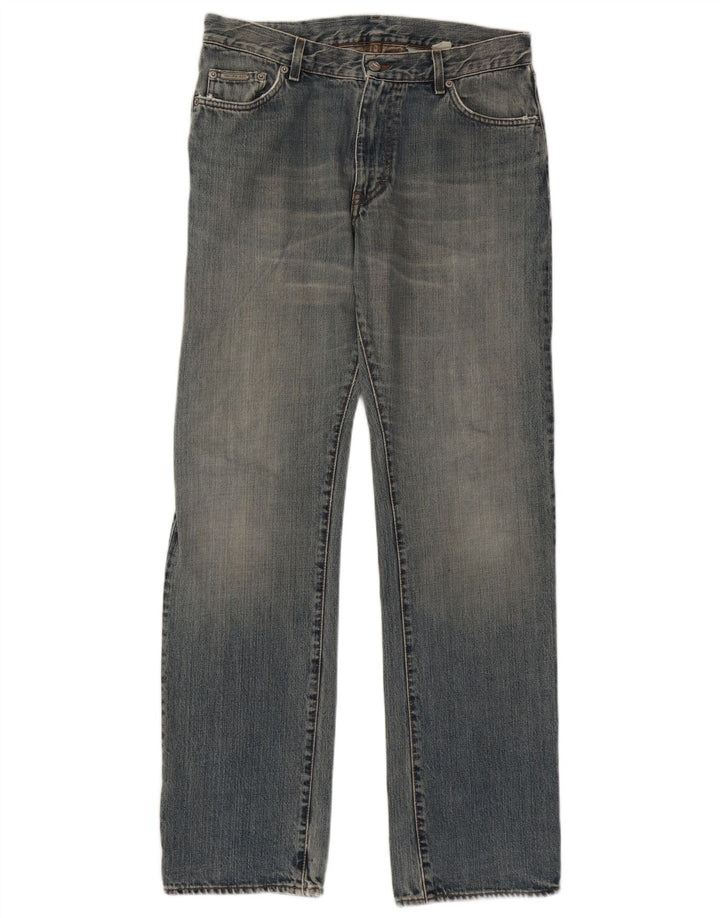 Calça jeans reta feminina Calvin Klein W34 L34 algodão azul