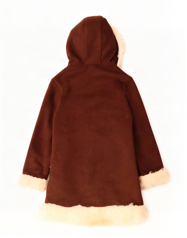 Sobretudo sherpa com capuz para meninas da Disneyland Paris 9-10 anos marrom floral