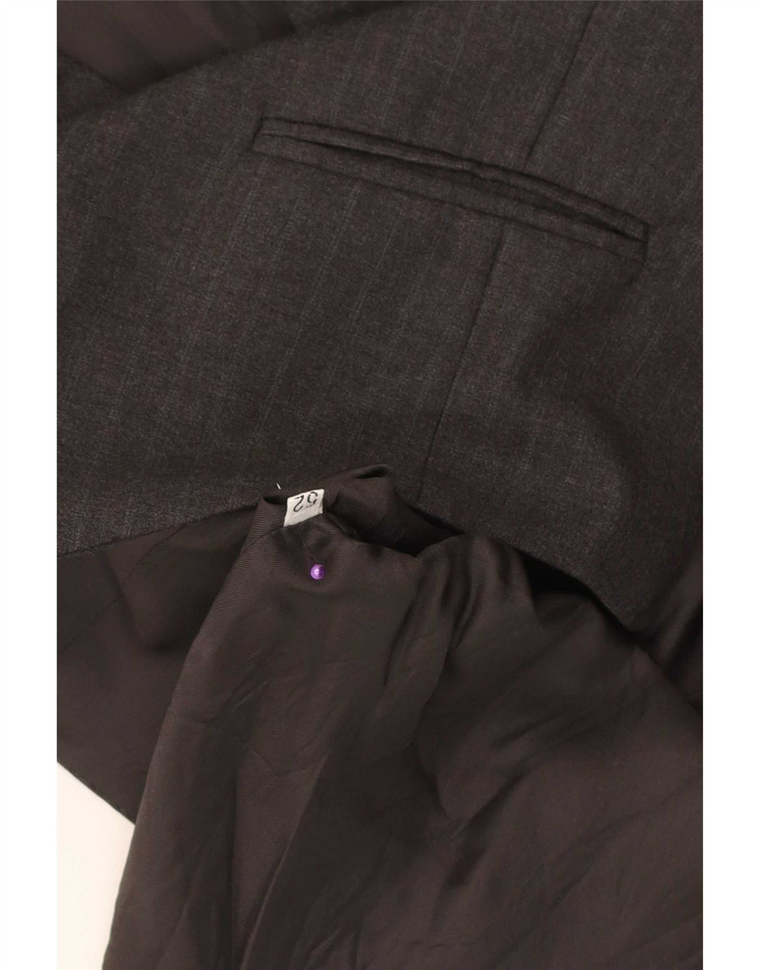 Colete masculino vintage IT 52 grande listra cinza