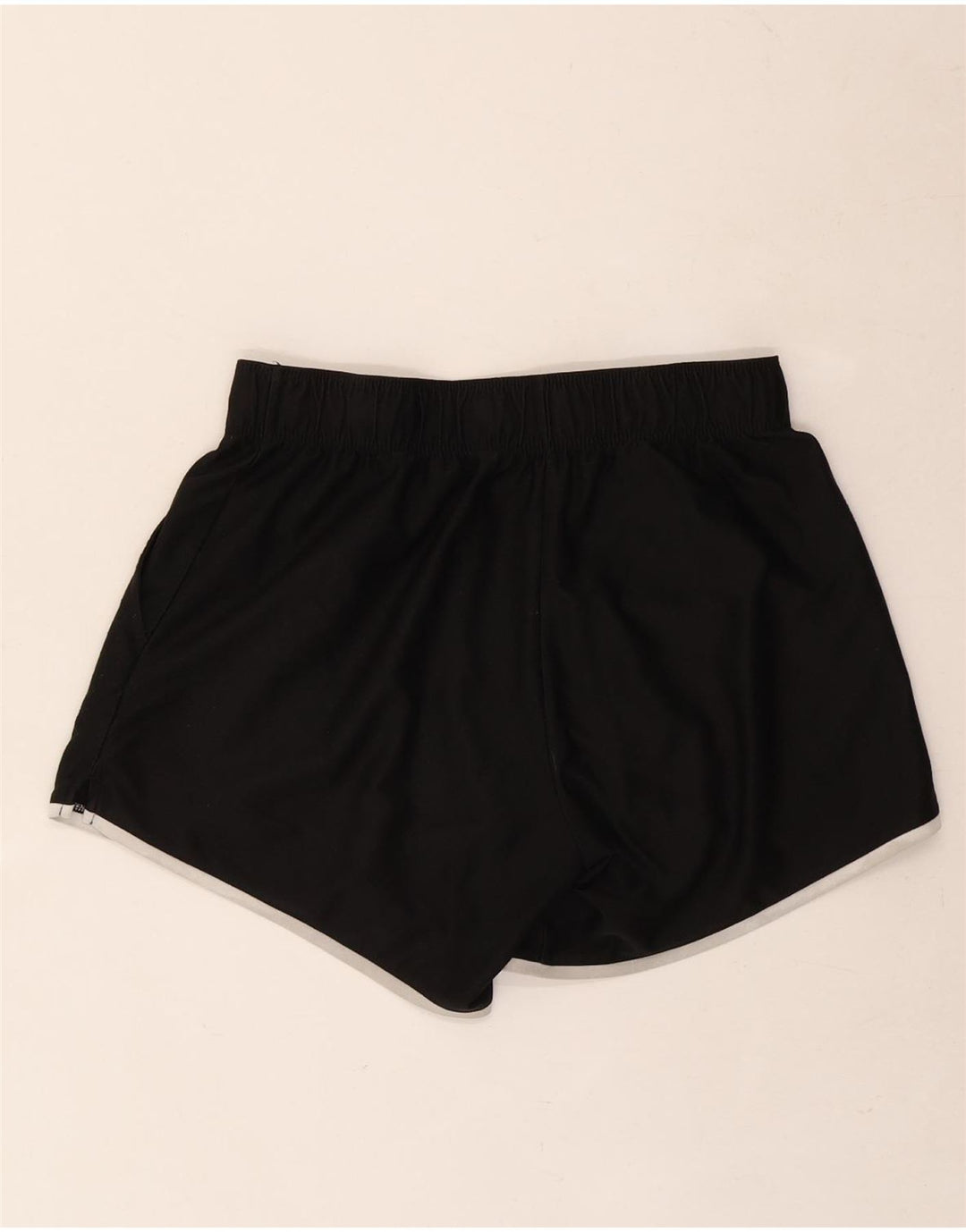 Shorts esportivos gráficos femininos Nike UK 8 pequenos poliéster preto