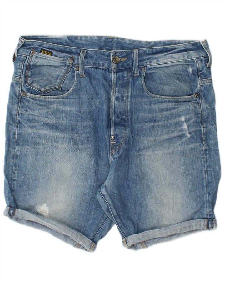 Shorts jeans masculino G-Star W32 algodão azul médio