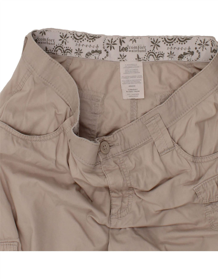 LEE Womens Cargo Capri Trousers US 12 Large W34 L20 Beige Cotton Classic Vintage Lee and Second-Hand Lee from Messina Hembry 