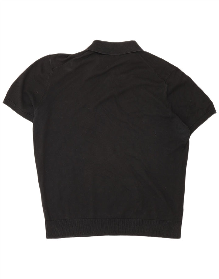 Camisa polo masculina Zara grande preta