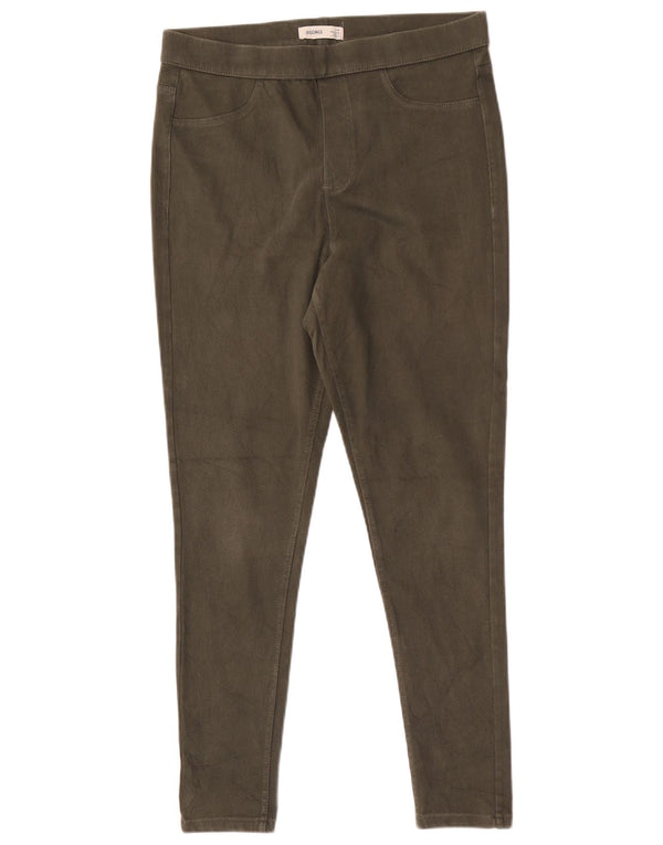Calça feminina Marks & Spencer Jegging casual Reino Unido 14 médio W30 L27 cáqui