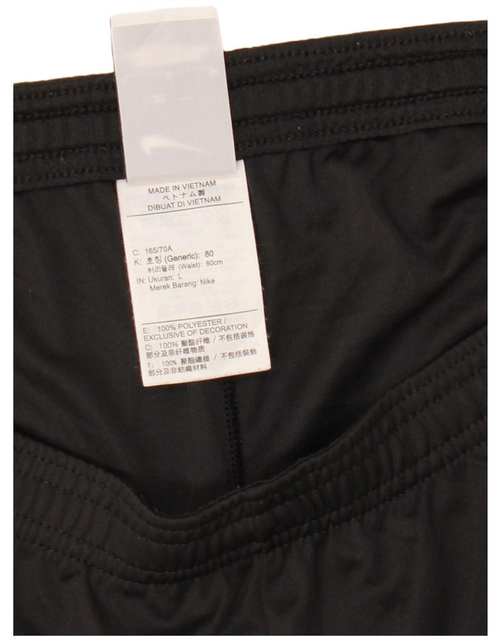 Shorts esportivos femininos Nike UK 16 grande preto colorblock poliéster