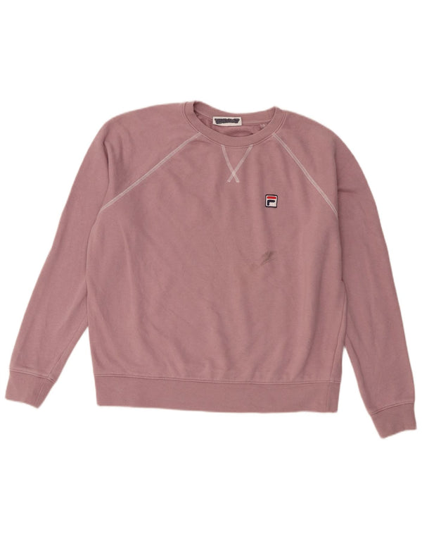 Fila moletom feminino jumper UK 16 grande algodão roxo