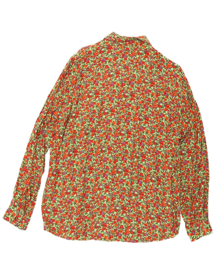 Camisa masculina Colombus grande floral multicolorida