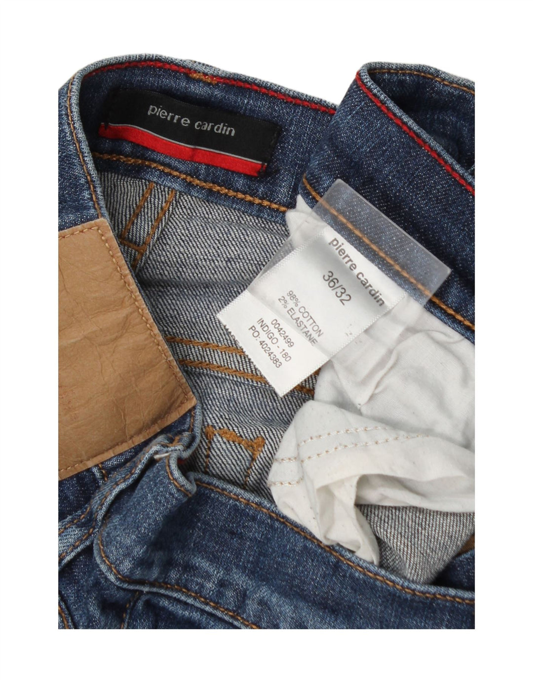 Pierre Cardin Mens Slim Jeans W36 L32 Azul Algodão