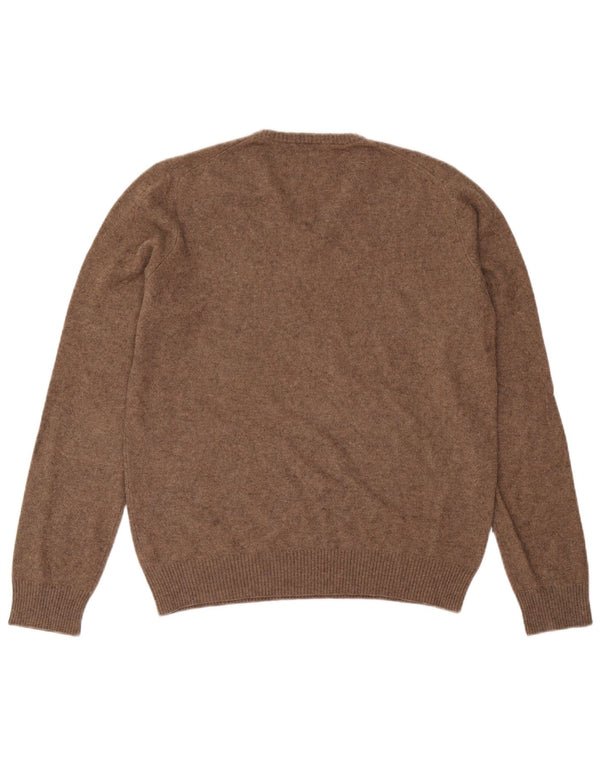 Suéter feminino Sisley com decote em V UK 18 XL marrom