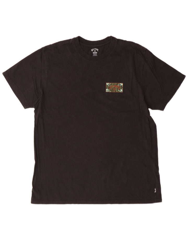 Camiseta gráfica masculina Billabong grande algodão preto