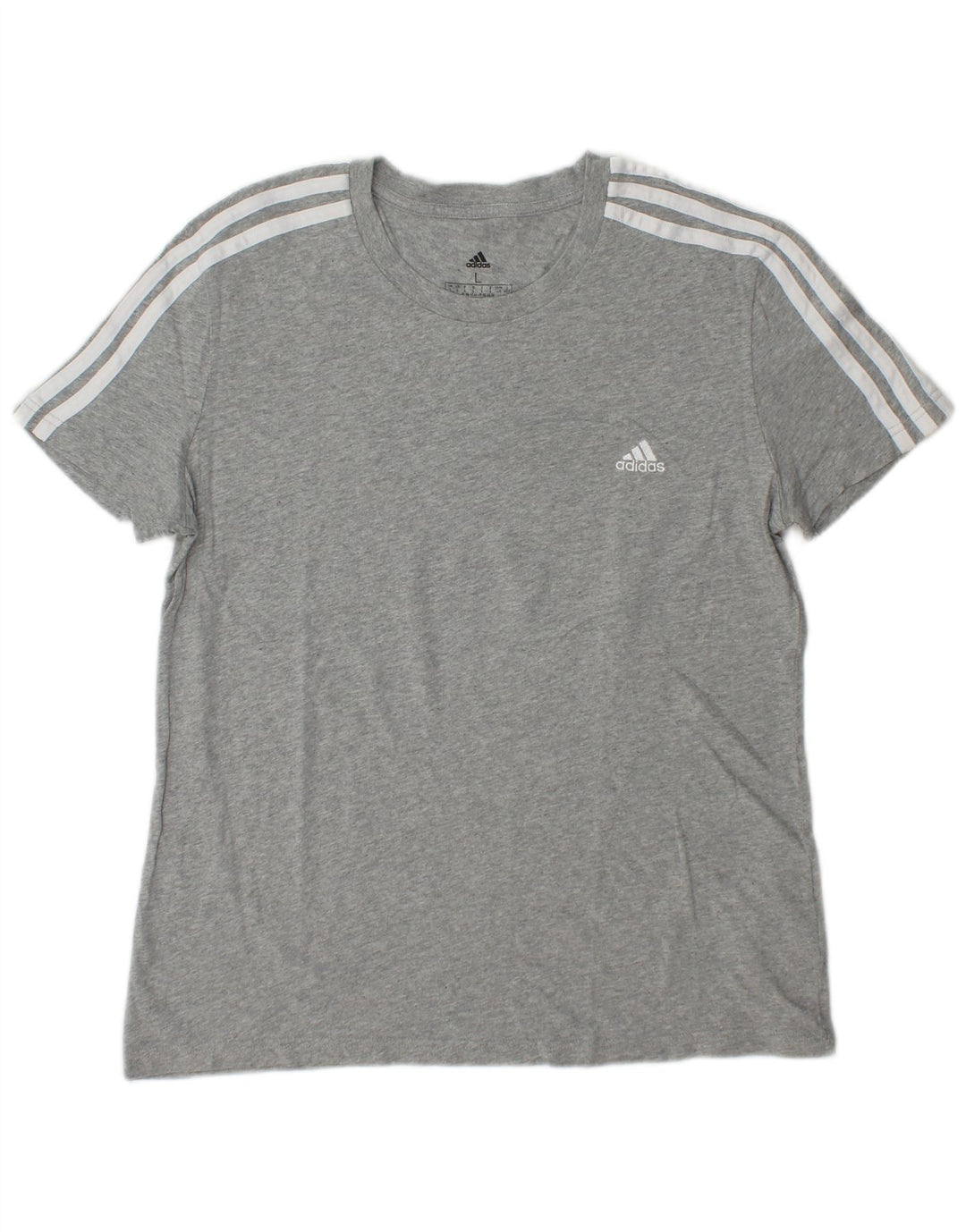 Camiseta feminina ADIDAS UK 16/18 grande algodão cinza