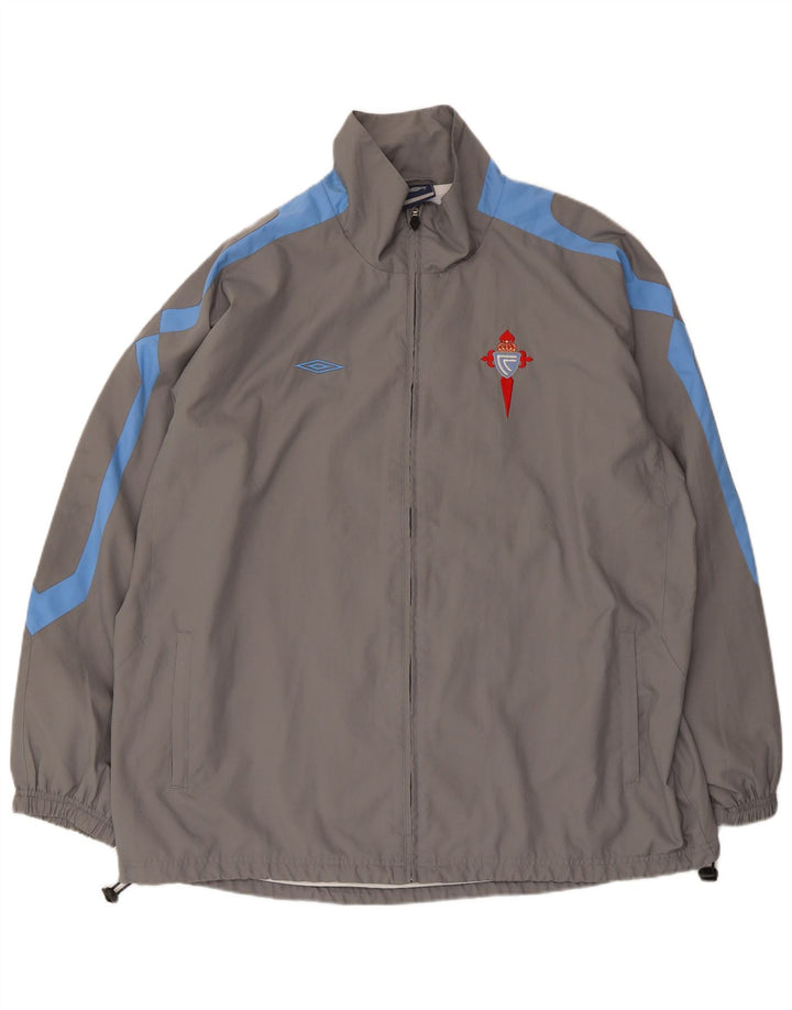 Jaqueta de chuva masculina Umbro UK 42 XL cinza Colourblock poliéster