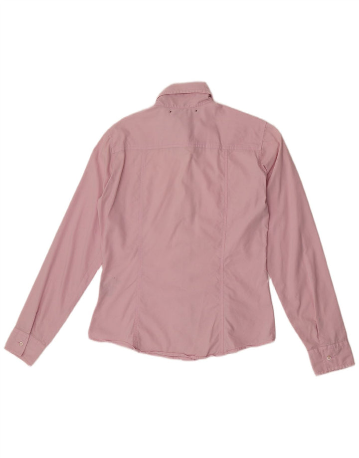 Camisa feminina JECKERSON UK 14 algodão rosa médio