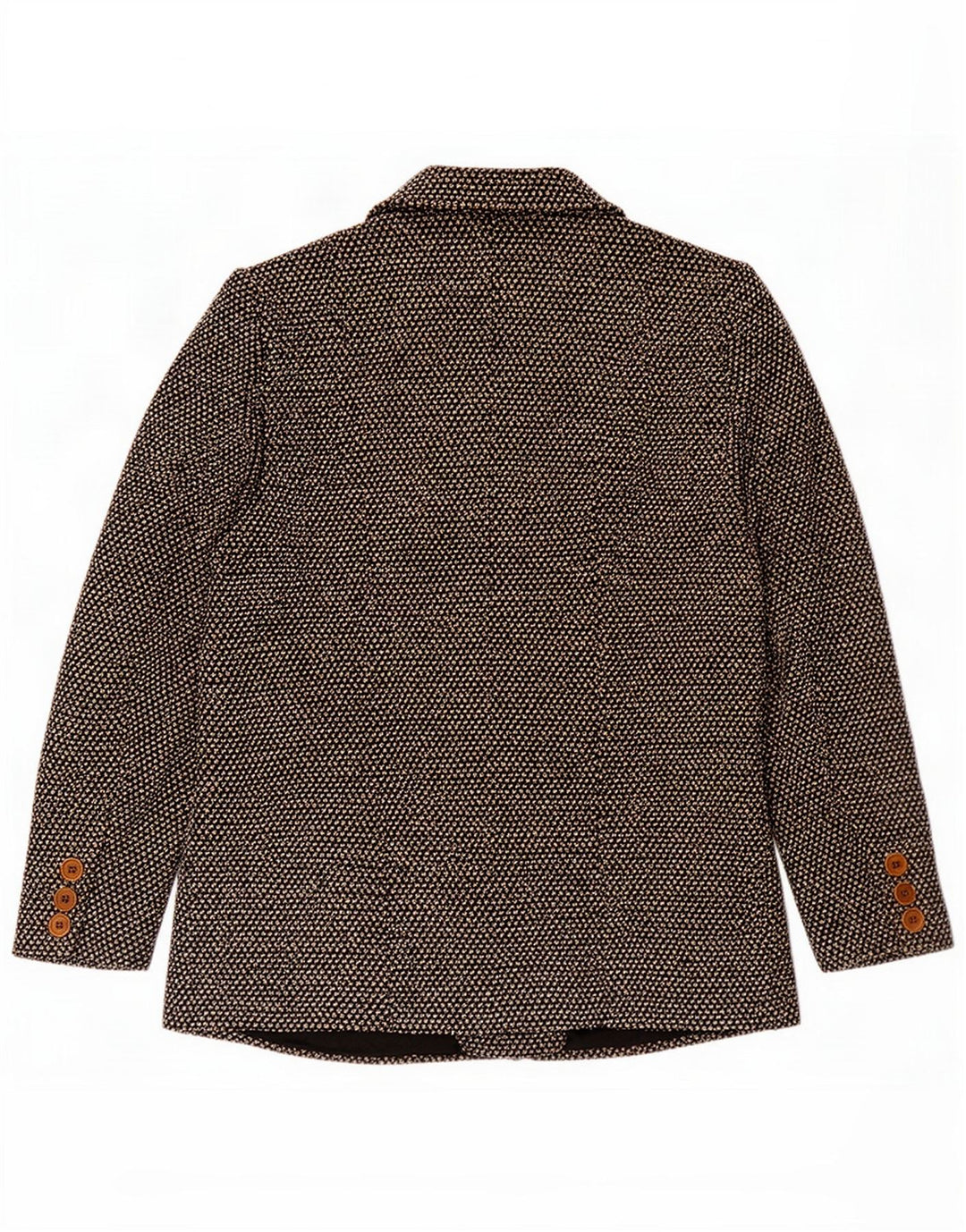 Avedon Jaqueta blazer feminina de 2 botões IT 50 XL lã manchada marrom