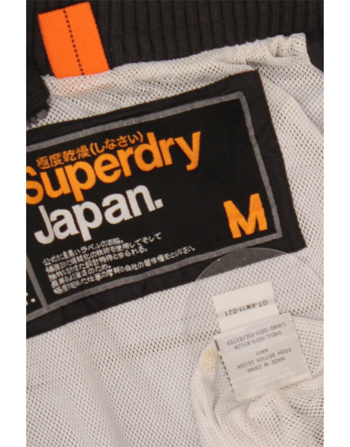 Jaqueta de chuva feminina Superdry Graphic UK 12 médio preto nylon