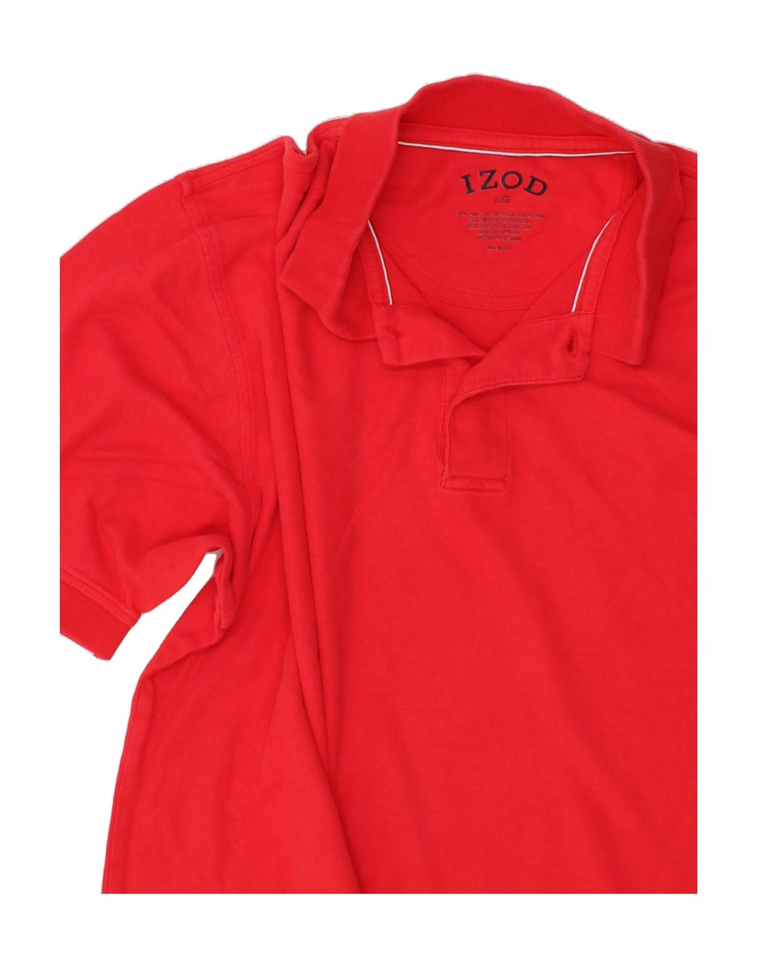 IZOD Mens Polo Shirt Large Red Cotton Vintage Izod and Second-Hand Izod from Messina Hembry 