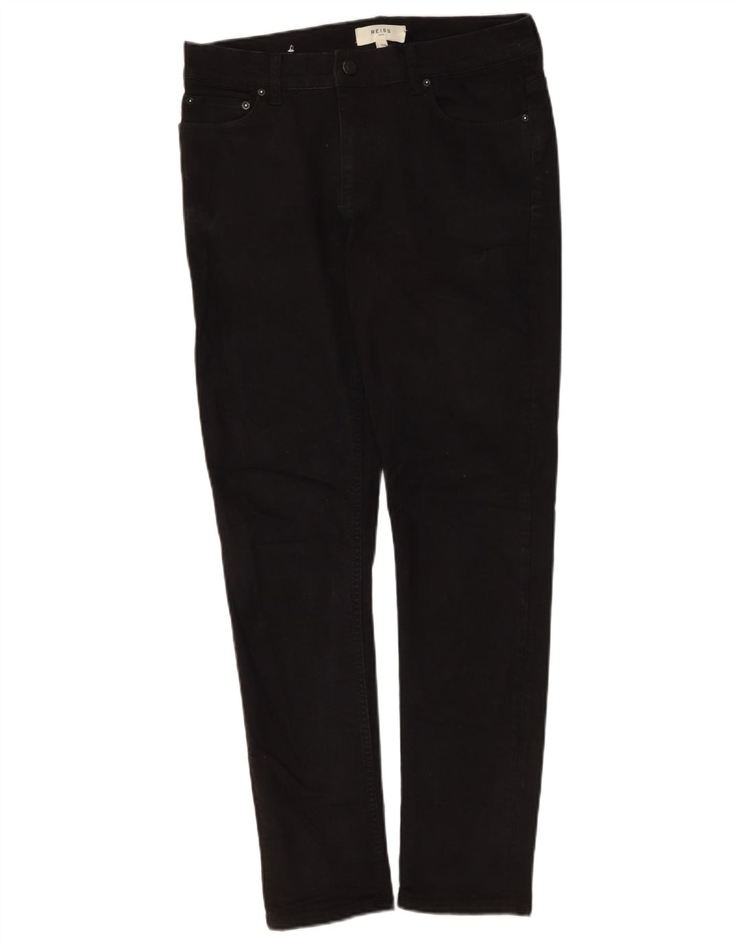 Jeans Slim Feminino Reiss W30 L32 Algodão Preto