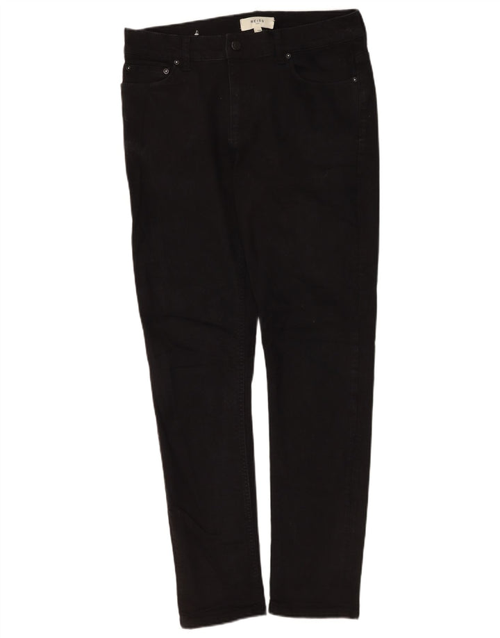 Jeans Slim Feminino Reiss W30 L32 Algodão Preto