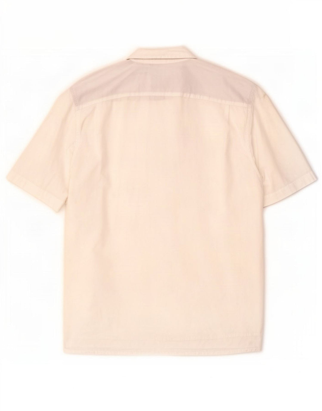 Wrangler Camisa masculina de manga curta grande algodão branco
