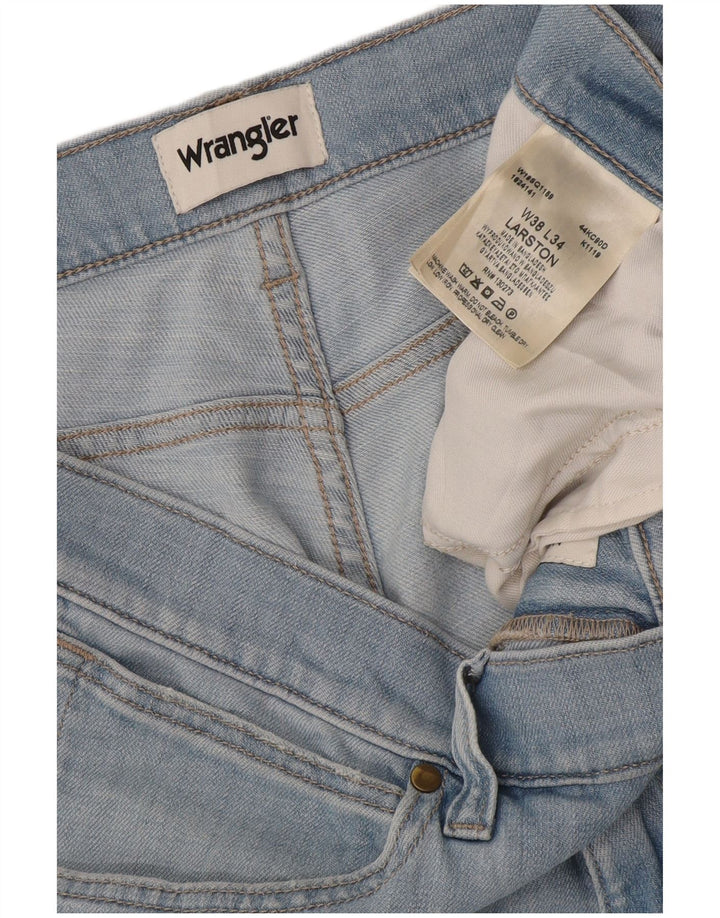 Wrangler Mens Larston Slim Jeans W38 L34 Azul Algodão