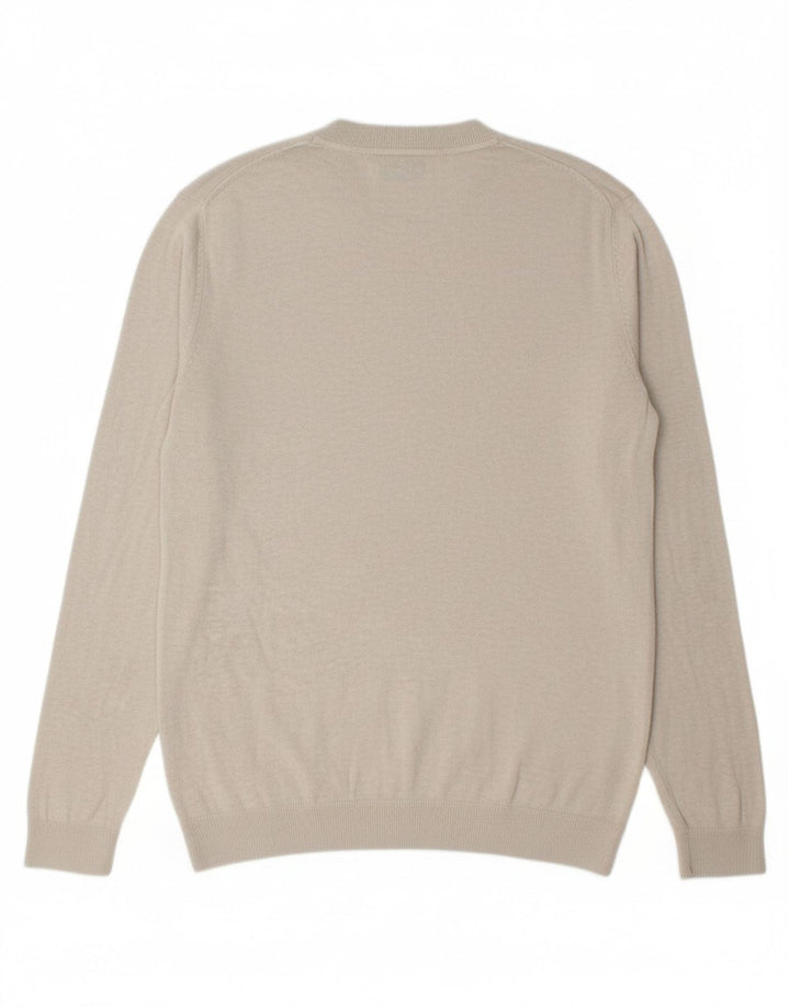 JACK & JONES Suéter masculino com gola redonda grande cinza