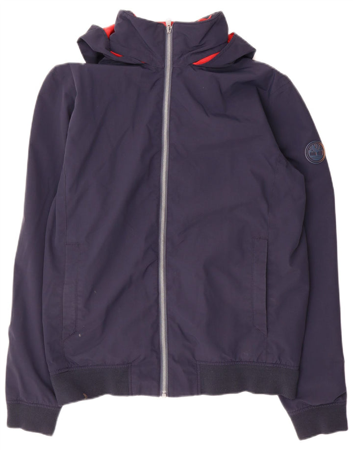 Jaqueta bomber com capuz masculina Timberland UK 38 médio azul marinho
