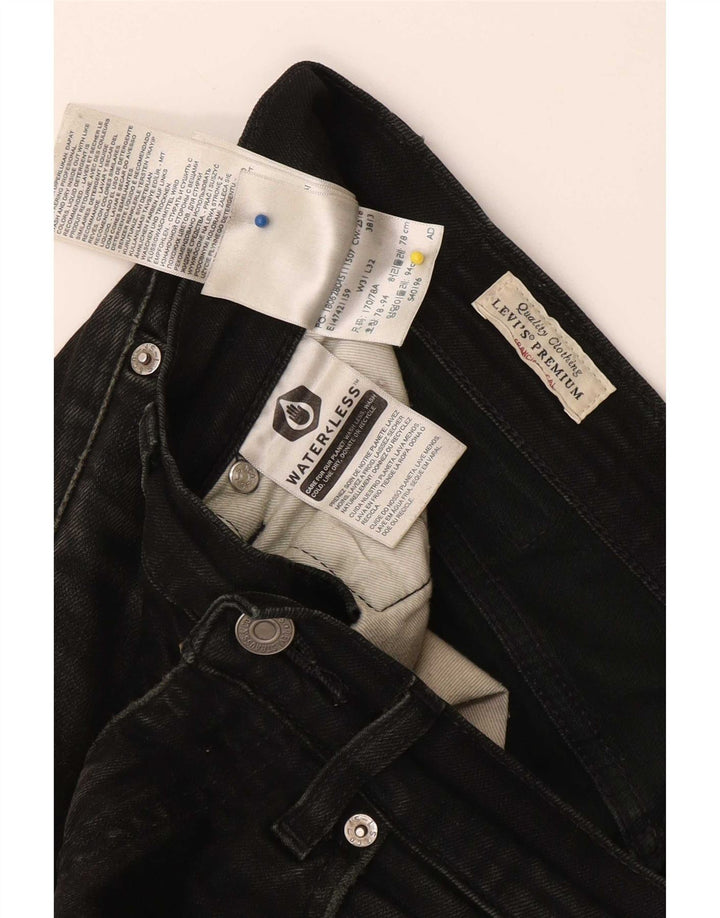 Levi's Mens Jeans Slim W31 L29 Algodão Preto