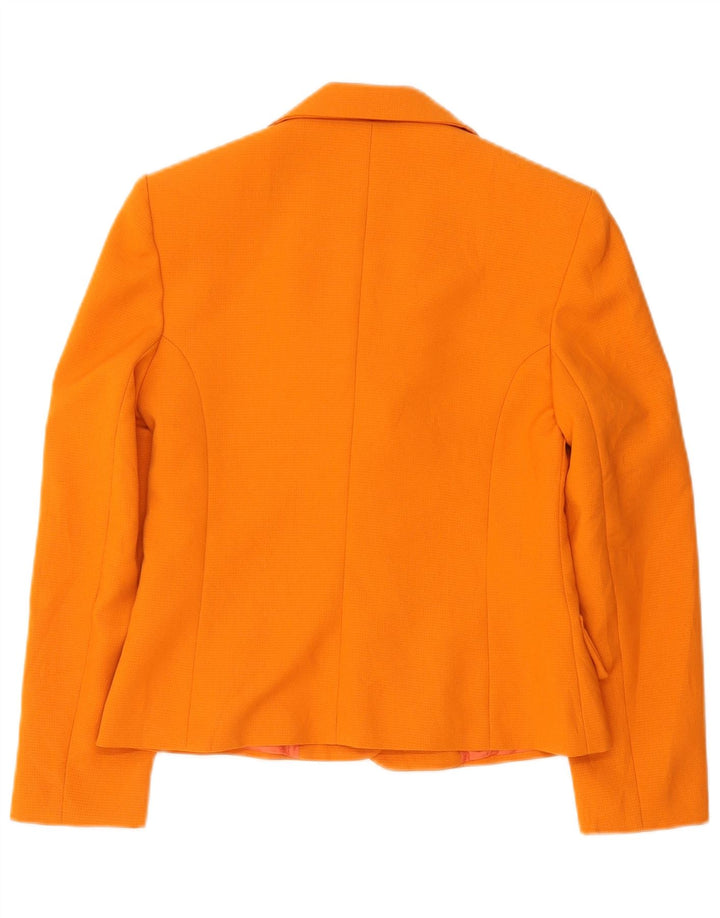 Jaqueta blazer feminina vintage com 5 botões IT 42 poliéster laranja médio