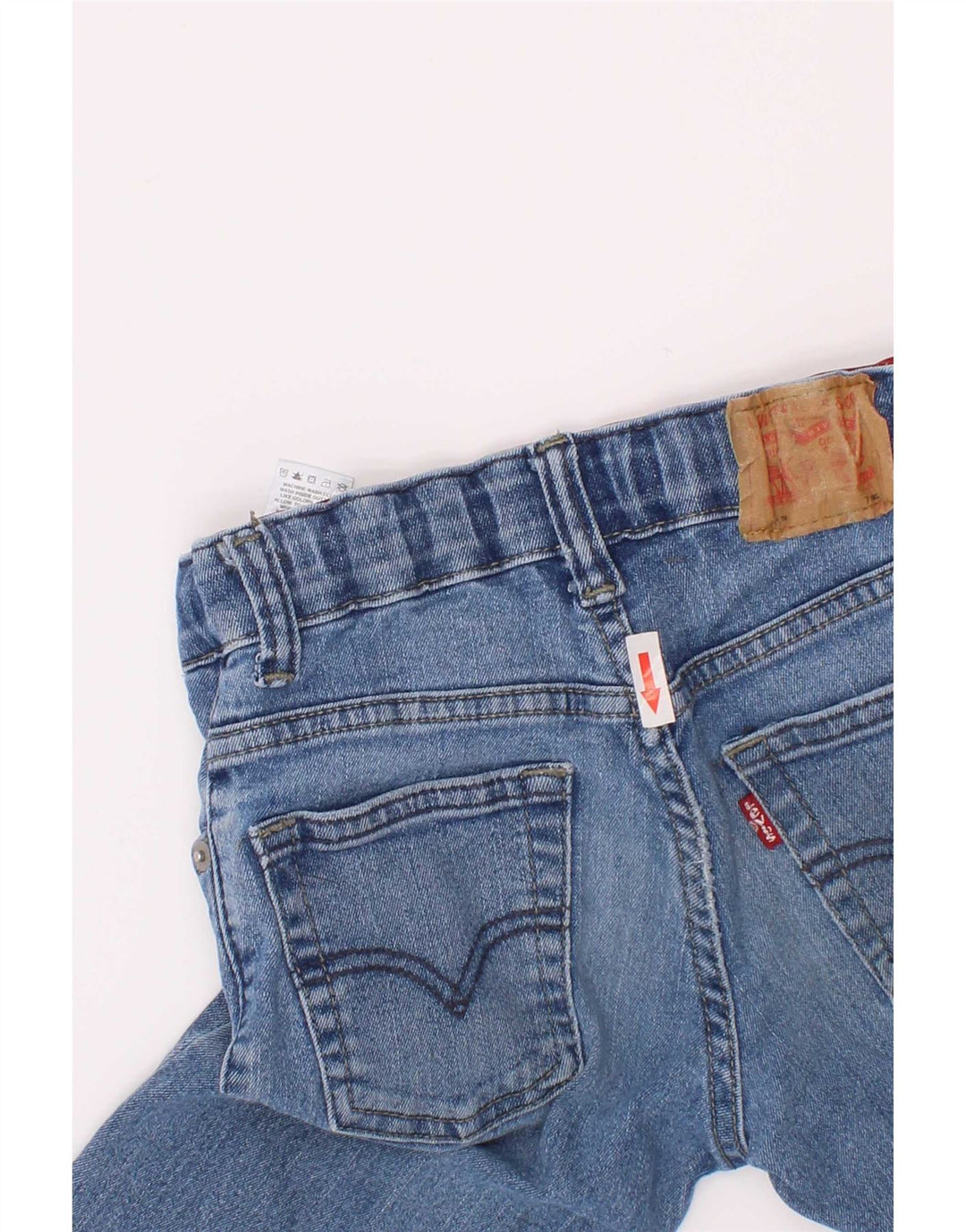 Jeans Levi's Boys Distressed Straight 6-7 Anos W22 L21 Azul Algodão
