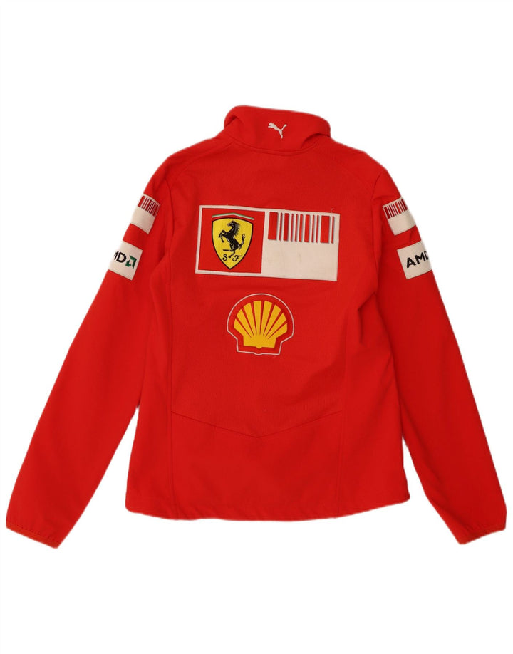 Puma Mens Ferrari Graphic Tracksuit Top Jaqueta Pequena Poliéster Vermelho