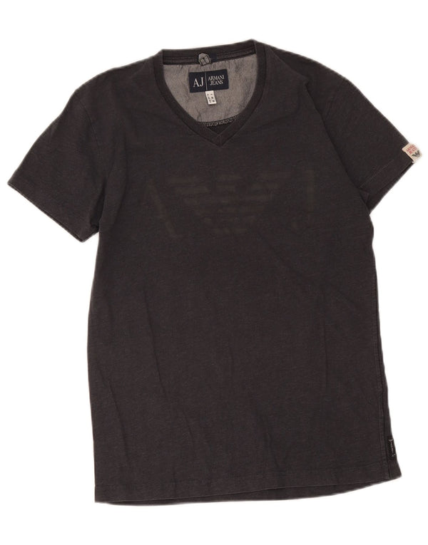 Camiseta gráfica feminina Armani Jeans UK 6 XS cinza