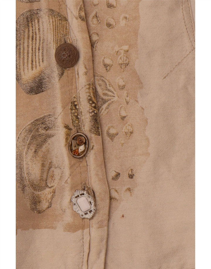 Jaqueta blazer feminina manga 3/4 ELISA CAVALETTI Reino Unido 14 grande bege