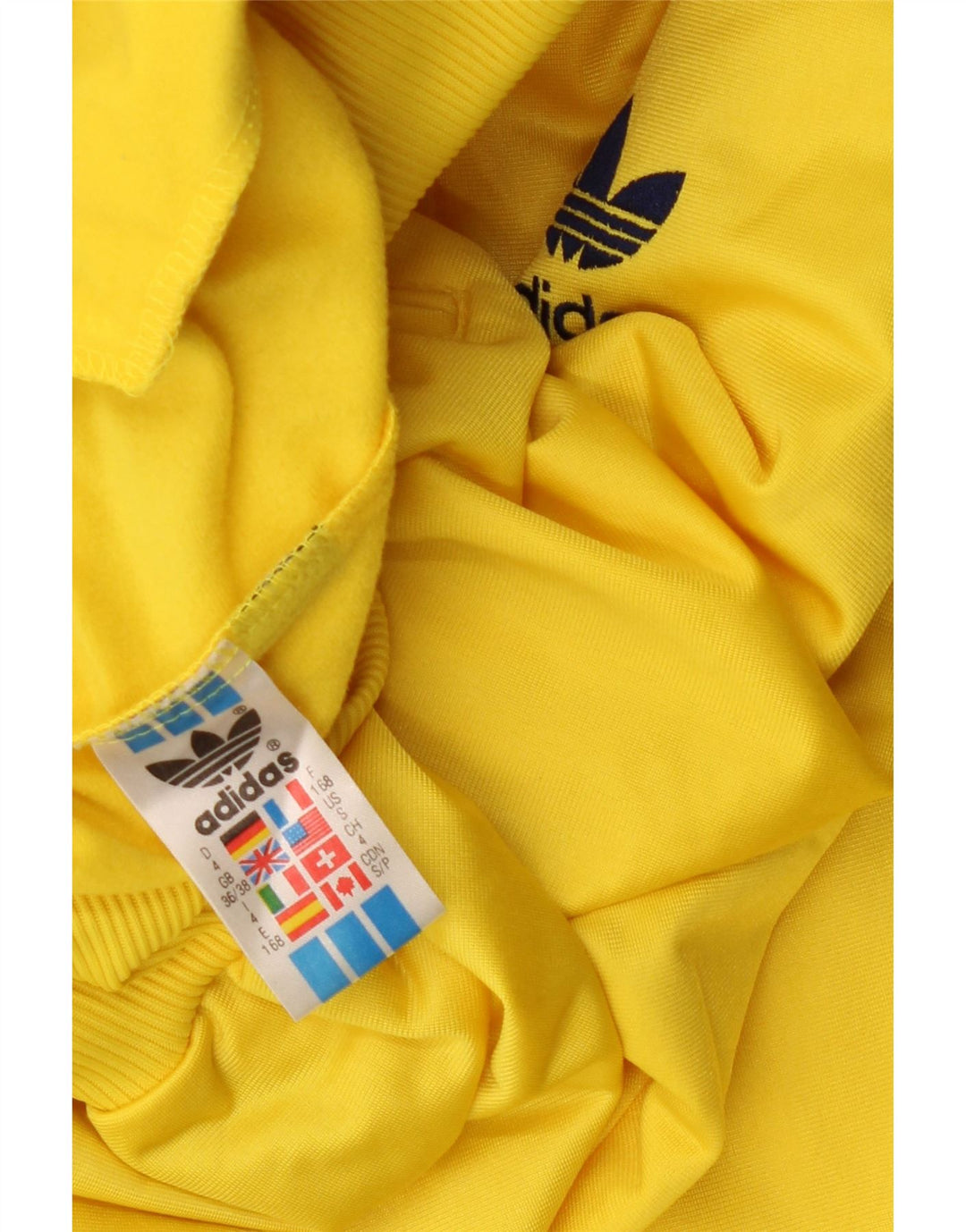 Adidas Mens Tracksuit Top Jacket UK 36/38 Pequeno Amarelo Poliéster