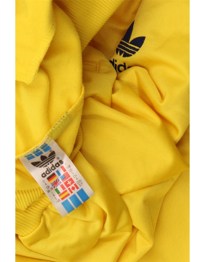Adidas Mens Tracksuit Top Jacket UK 36/38 Pequeno Amarelo Poliéster