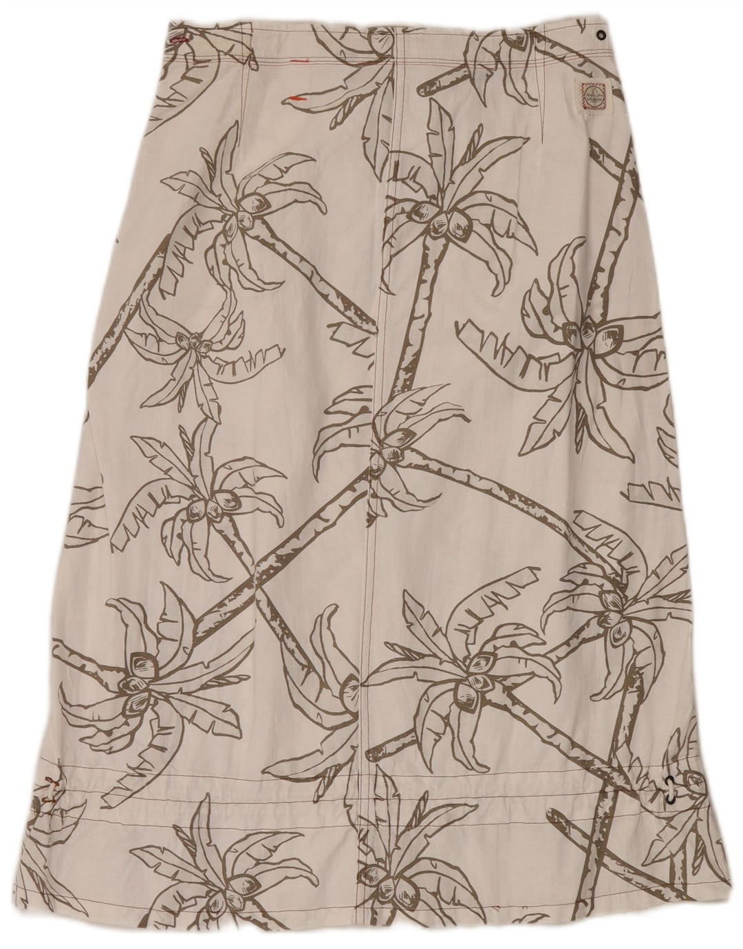 Saia maxi feminina Murphy & Nye W30 algodão floral branco médio