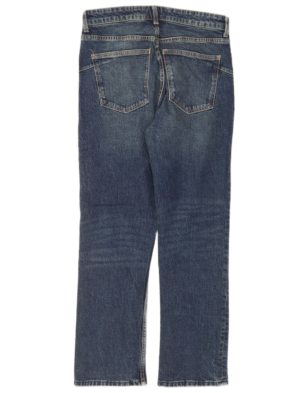 Calça jeans reta feminina Zara EU 40 médio W30 L28 azul marinho