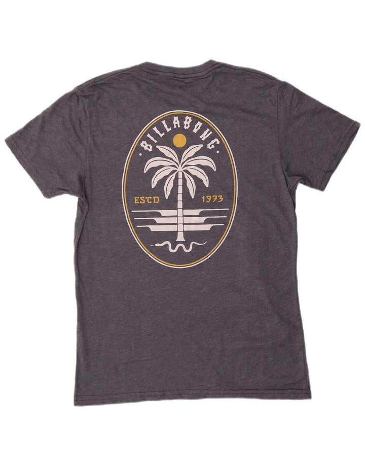 Camiseta gráfica masculina Billabong Top médio algodão azul marinho