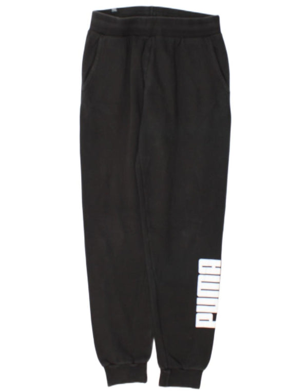 Calça de treino masculina Puma Graphic Joggers pequeno algodão preto