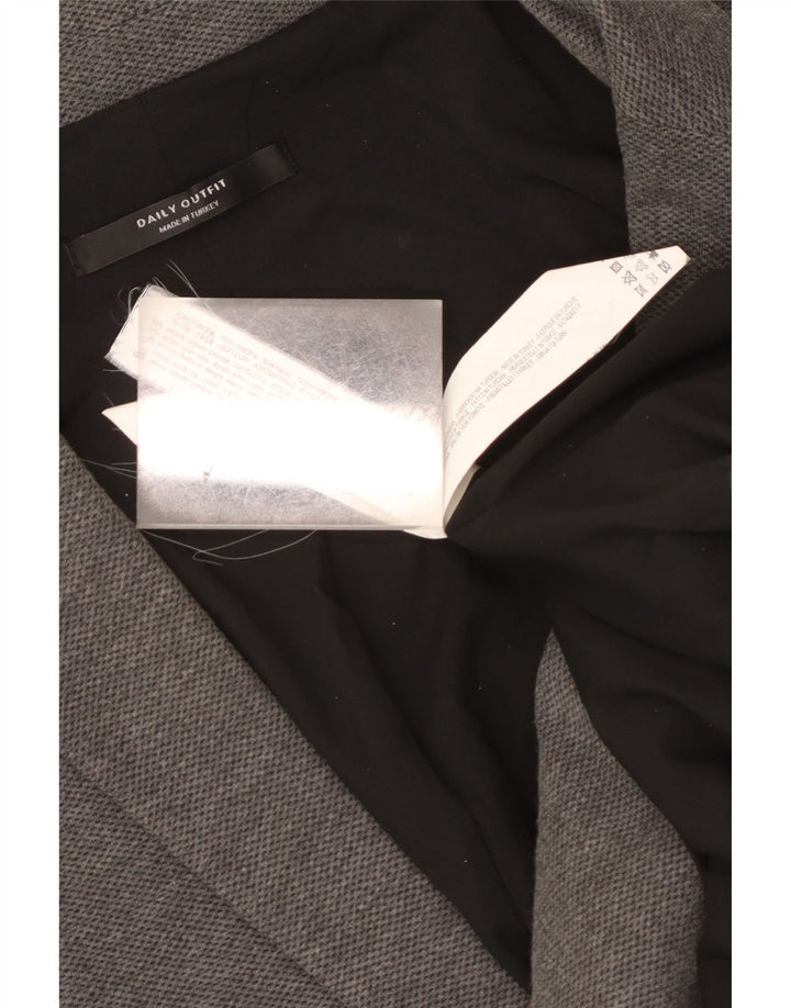 Jaqueta blazer masculina vintage com 2 botões Reino Unido 38 algodão cinza médio