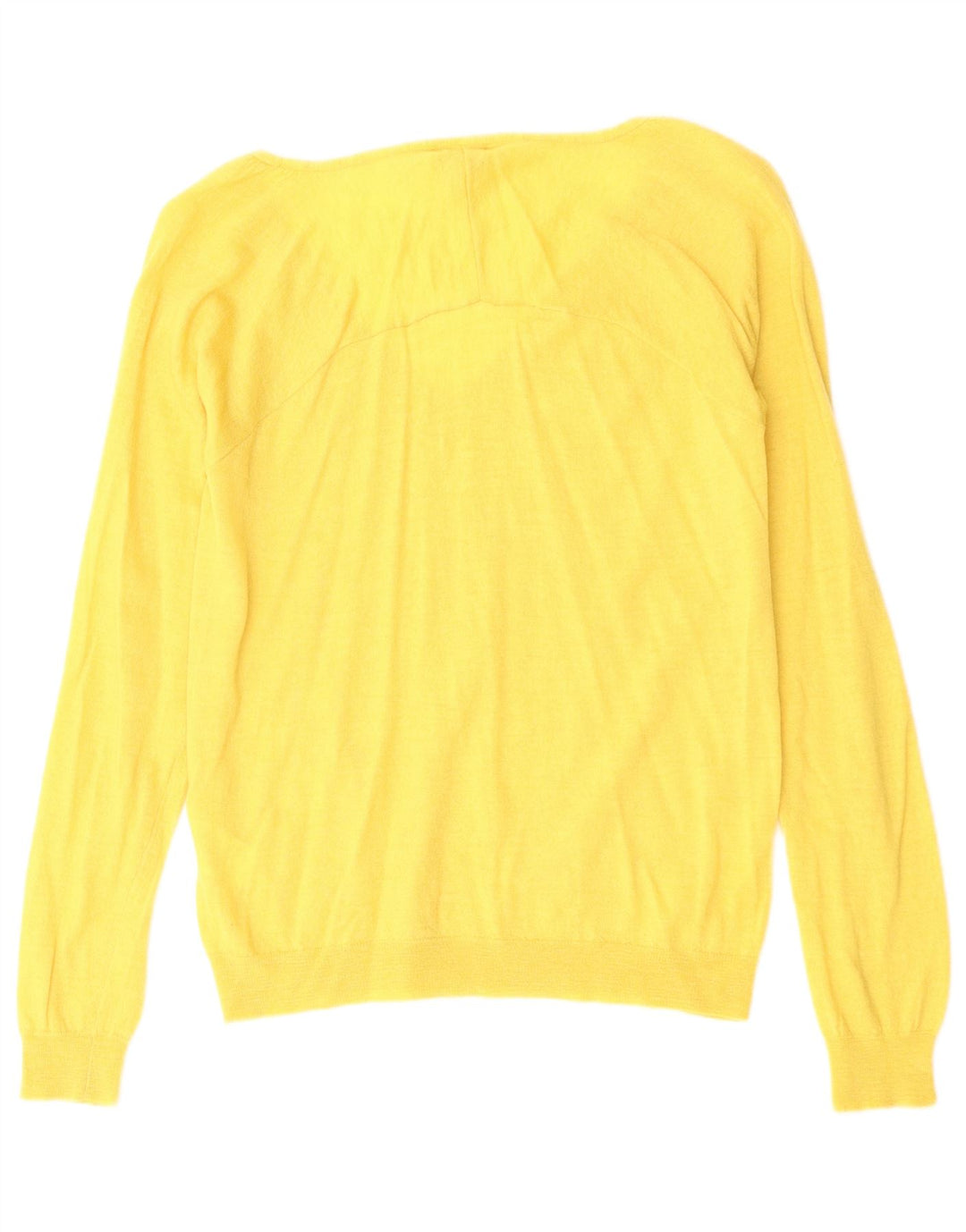 Suéter feminino Hobbs com decote em V Reino Unido 12 lã amarela média