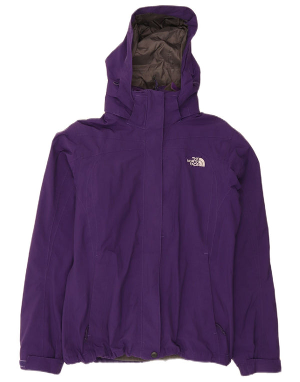 Jaqueta corta-vento feminina com capuz The North Face UK 10 pequena roxa