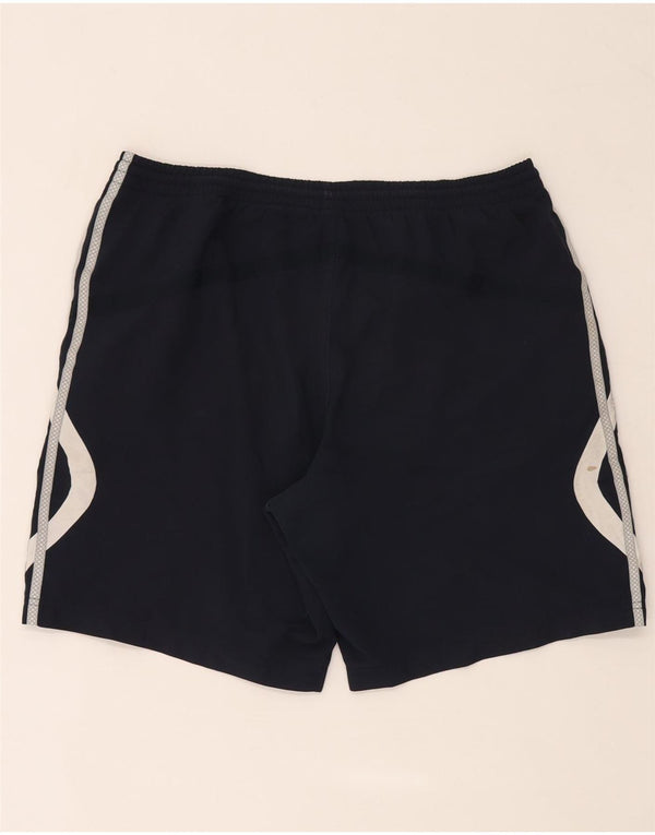 Shorts esportivos masculinos Adidas grandes poliéster azul marinho