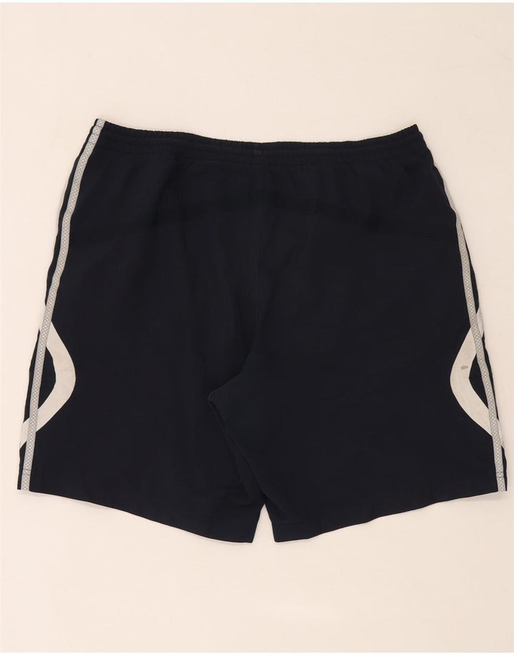 Shorts esportivos masculinos Adidas grandes poliéster azul marinho