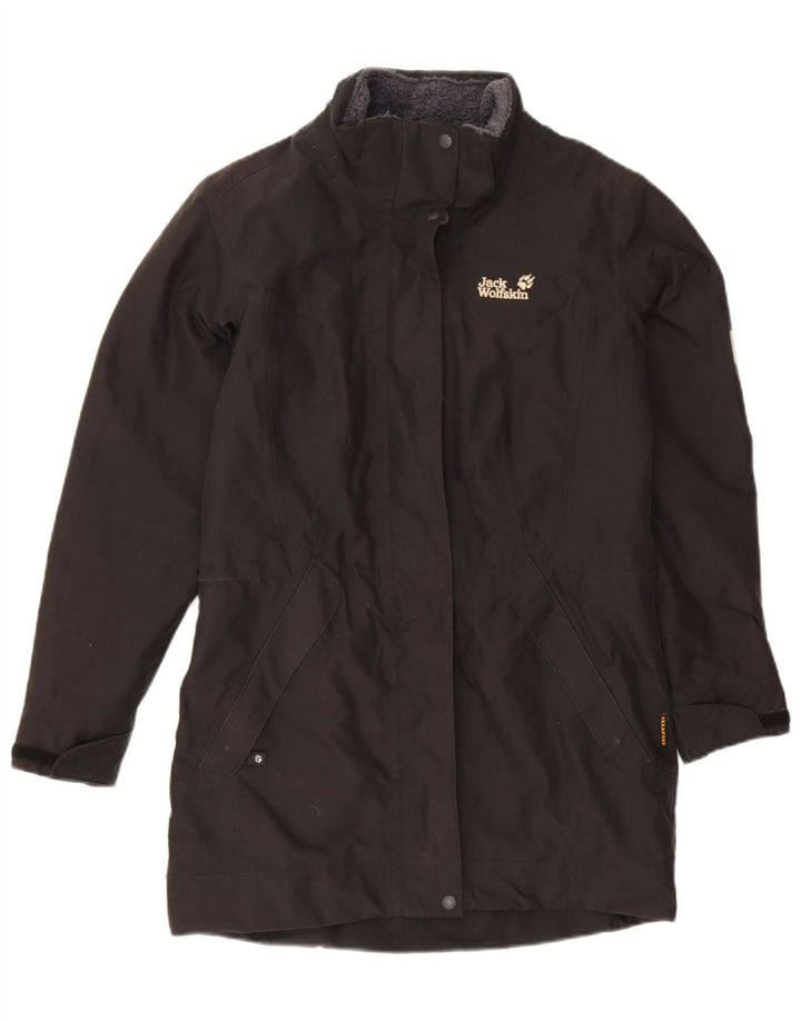 Casaco corta-vento feminino Jack Wolfskin Reino Unido 10 pequeno poliéster preto
