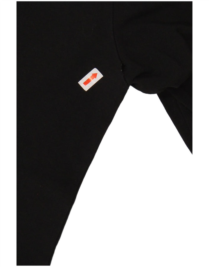 ADIDAS Womens Top Manga Longa UK 12 Médio Algodão Preto