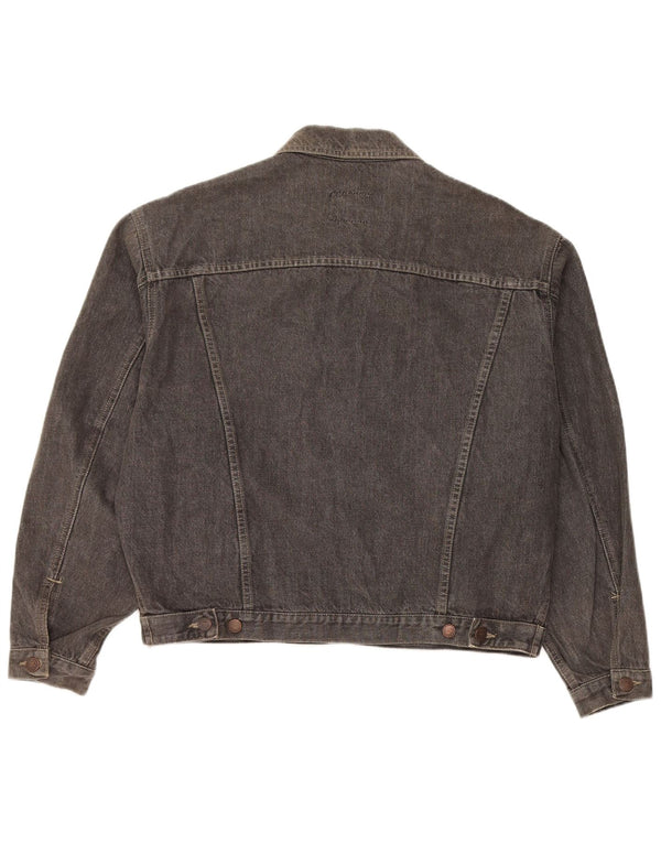 Jaqueta jeans masculina oversized Benetton IT 46 algodão cinza pequeno