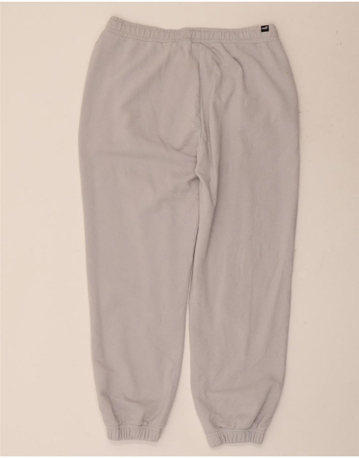 Calça de treino masculina Puma Joggers cinza médio algodão