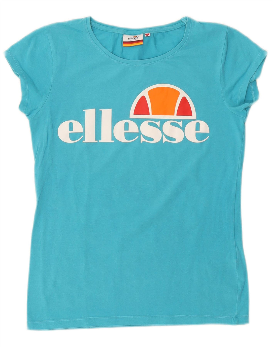 Camiseta feminina ELLESSE Heritage Graphic UK 10 algodão azul pequeno