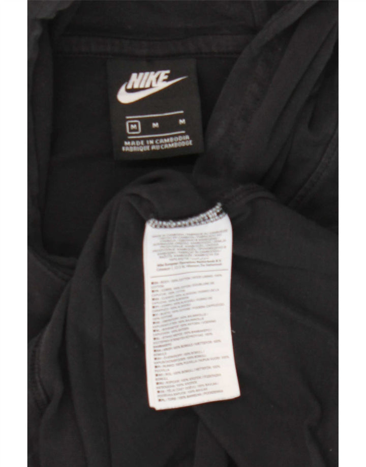 Top masculino Nike com capuz manga comprida médio algodão preto